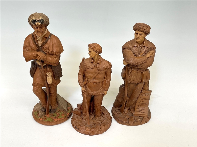 Tom Clark Sculptures: Daniel Boone, Davy Crockett, Frontiersman