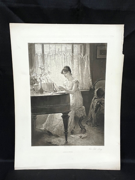 Percy Morgan "The Old Song" Photogravure 