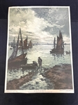 A. Casitte "The Call of the Open Sea" Color Etching Print A Pictorial Review 1926