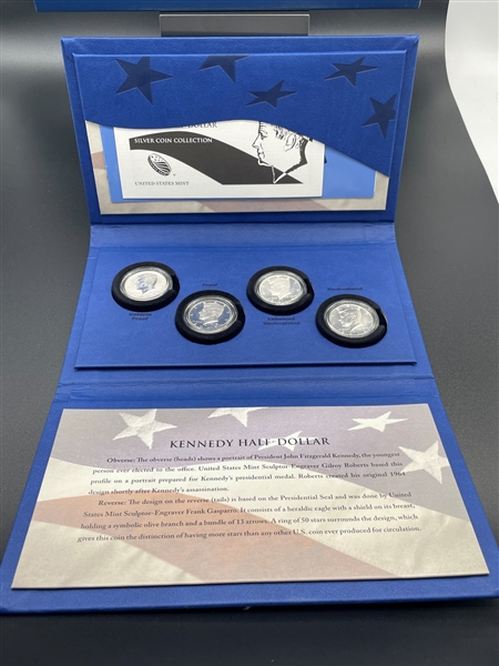 2014 Kennedy Half Dollar 50th Anniversary Silver Coin Collection Box Set