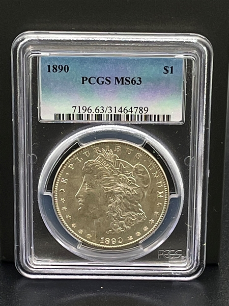 1890 Morgan Silver Dollar Graded PCGS MS63