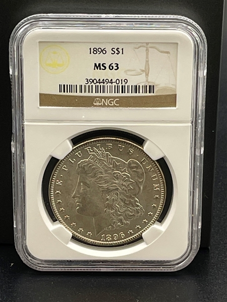 1896 Morgan Silver Dollar Graded NGC MS63