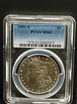 1901-S Morgan Silver Dollar Graded PCGS MS61