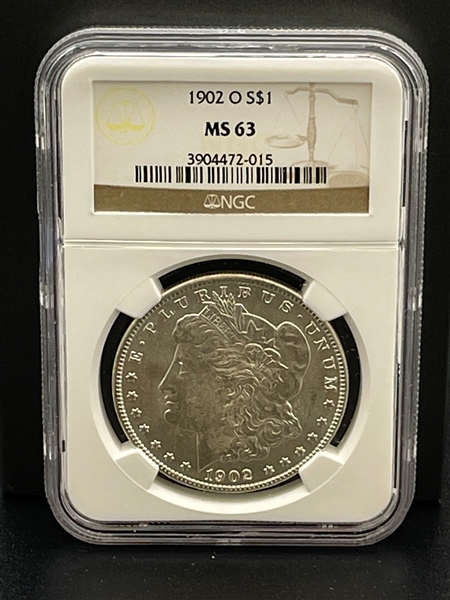 1902-O Morgan Silver Dollar Graded NGC MS63