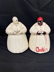 (2) McCoy Black Americana Cookie Jars
