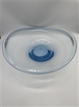 Holmegaard Danish Blue Art Glass Center Bowl 