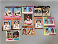 (13) Nolan Ryan Topps Baseball Cards (3) Autographed