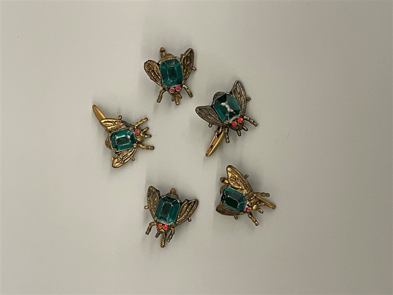 (5) Vintage Insect Fly Cufflinks