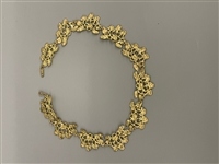 Anne Dick Signed Chunky Gold Tone Necklace