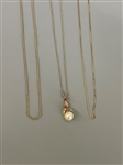 (3) 14k Gold Necklaces With Stones