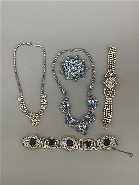 (5) Pieces Unsigned Vintage Estate Costume Jewelry