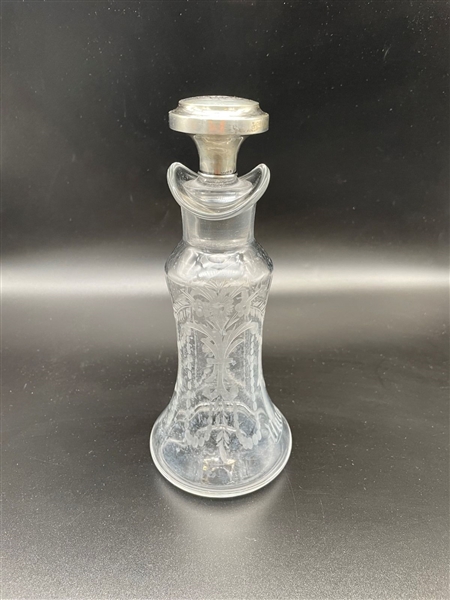 Hawkes Glass Vinegar Decanter With Sterling and Glass Stopper