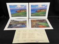 (4) Larry Dyke Signed and Numbered Golf Lithographs
