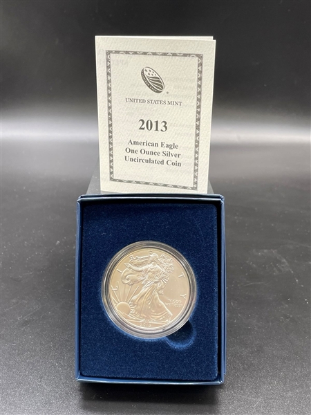 2013-W American Eagle One Ounce Silver Proof Coin In Presentation Box