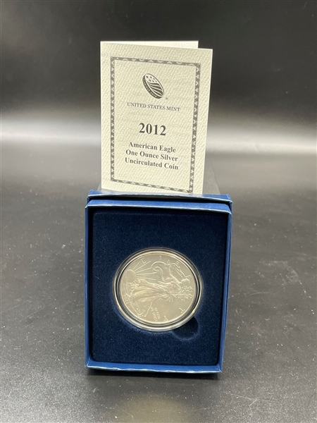 2012-W American Eagle One Ounce Silver Proof Coin In Presentation Box