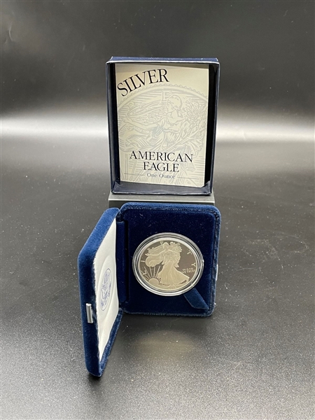 1996-P American Eagle One Ounce Silver Proof Coin In Presentation Box