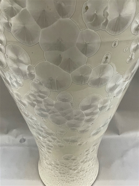 Massive Fishtail/Scale Floor Vase with Crystal Glaze