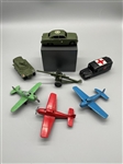 (4) Dinky Toys, and (3) Tootsie Toys Planes, Cars