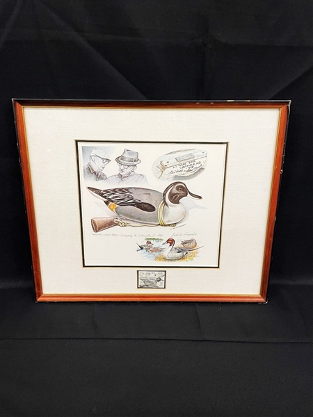 Jack Schroeder 1980 Duck Print with FDC and Stamps