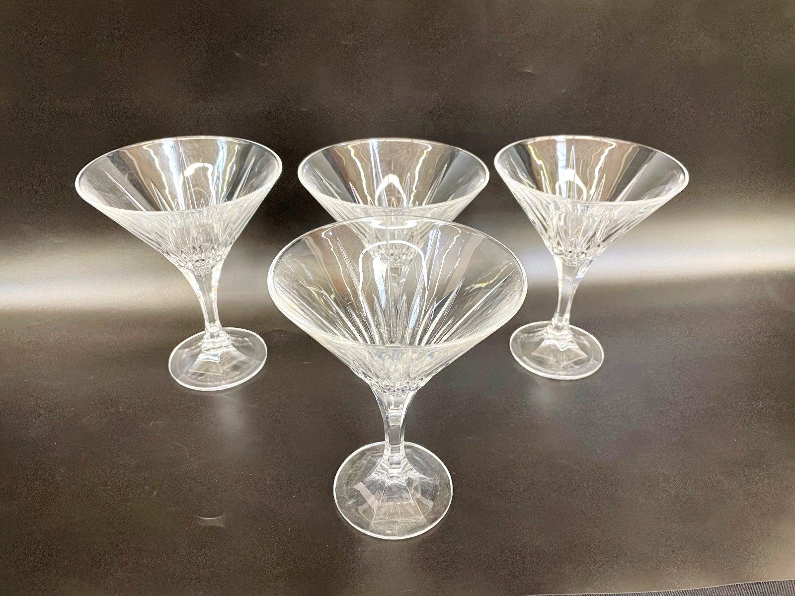 Lot Detail - (4) Ingrid Godinger Crystal Martini Glasses