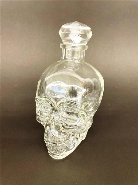 Crystal Skull Vodka Decanter With Rolling Stones Stopper