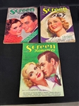 (3) Screen Romance Magazines 1935-1936
