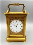 Victorian Gilt Brass Eight Day Chronometer Carriage Clock E.J. Dent London