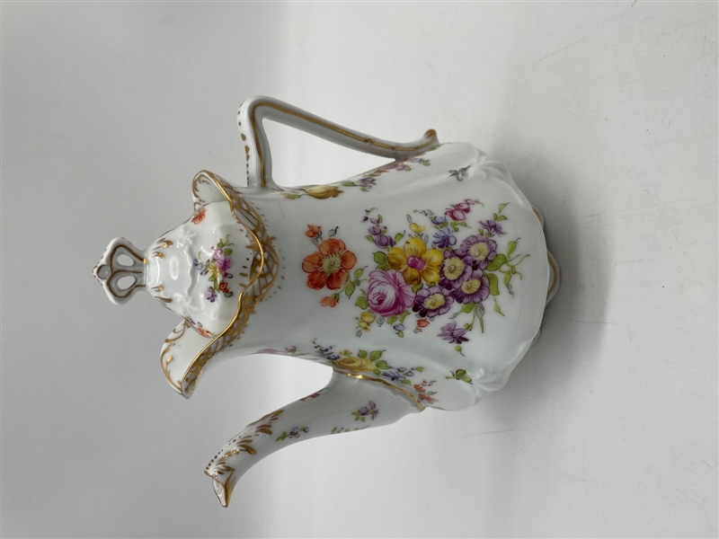 (2) porcelain Coffee Pots: Dresden and Limoges