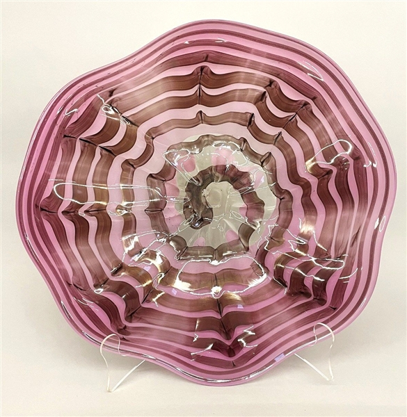 Large Open Console Murano Art Glass Bowl