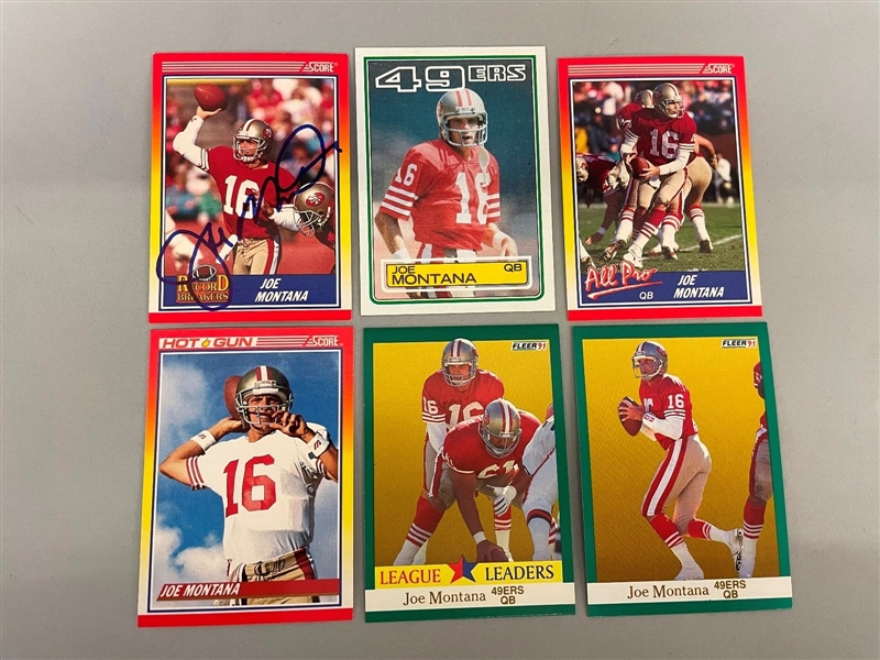 (6) Joe Montana NFL Football Cards