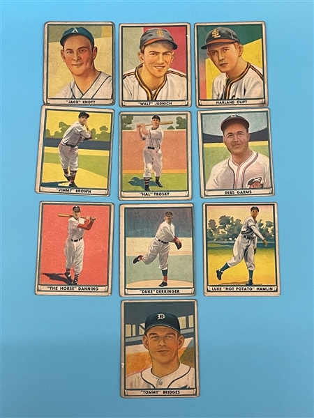 Group of (10) 1941 Playball Sports Cards