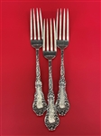 (3) Frank Smith Sterling Silver Dinner Forks "Crystal" 