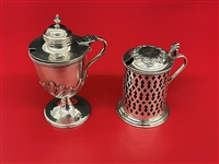 (2) Sterling Silver Condiment Footed Vessels