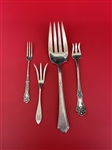 (4) Sterling Silver Forks: Towle Serving Fork and Others