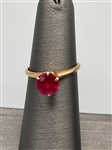 10k Gold and Ruby Solitaire Ring
