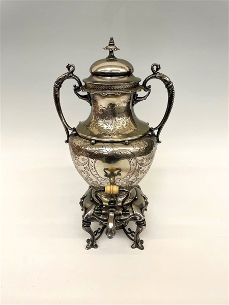 Porter Brittania & Plate Co. Silver Plated Coffee Urn
