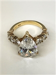 14k Gold Ring With Pear Shaped CZ