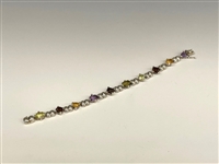 Sterling Silver Bracelet With Gemstones