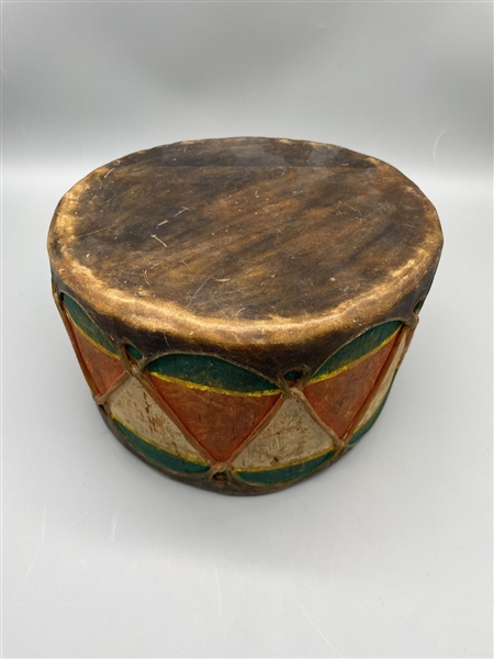 Native American Cochiti Pueblo Drum Early 20 Century