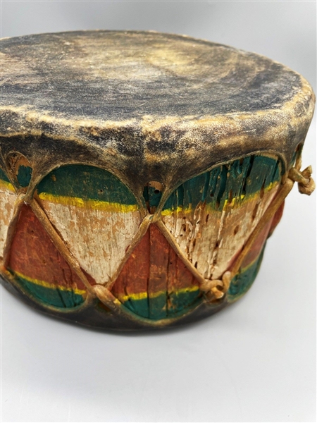 Native American Cochiti Pueblo Drum Early 20 Century