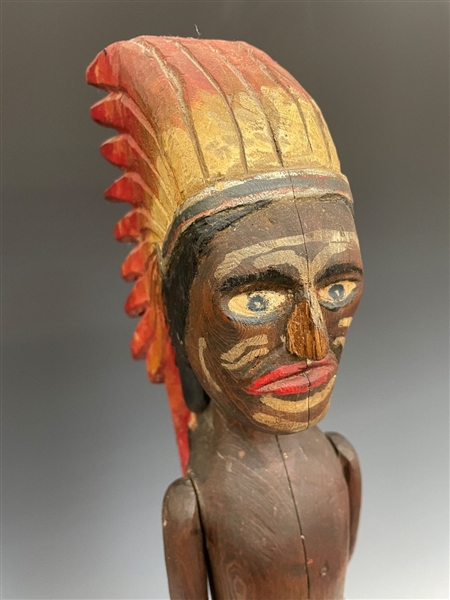 (4) 19th/20th Century Folk Art Native American Wood Carvings