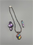 Sterling Silver Jewelry Group Necklace and Pendants