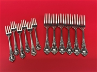 (12) Lunt "Eloquence" Sterling Silver Dinner and Seafood Forks