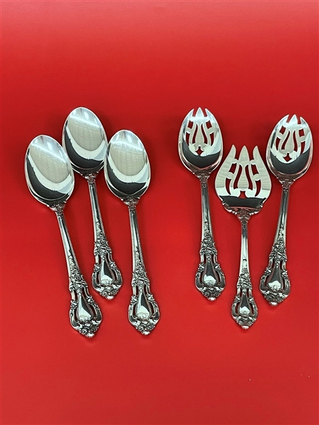 (6) Lunt Eloquence Sterling Silver Serving Pieces