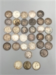 (34) Canada Silver Five Cent Coins