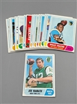 1968 Topps Football Cards With Joe Namath