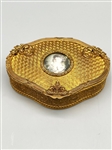 19th Century French Brass Portrait Dresser box