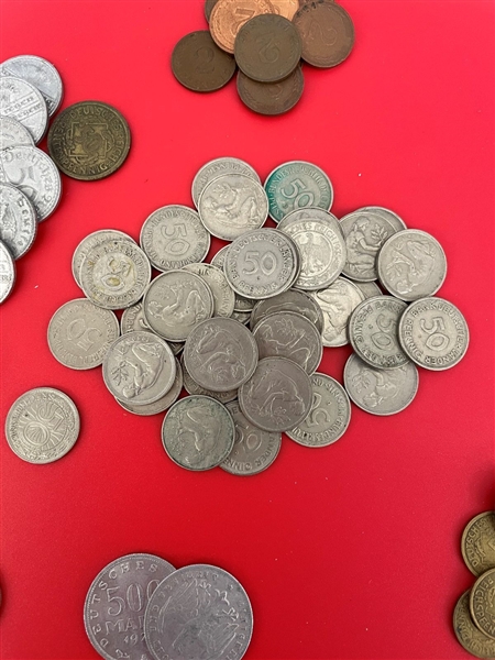 (300+) Germany Republic Coin Lot Pfennig, Rentenfennig, Reichspfennig, Marks
