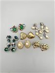 (6) Pairs Estate Costume Jewelry Earrings