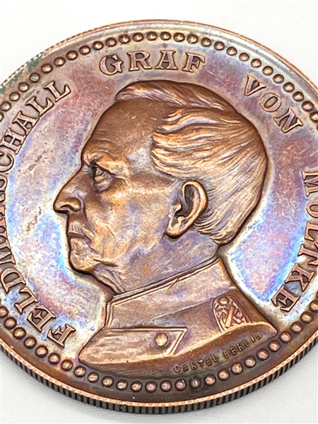 Field Marshall Helmuth Moltke German Bronze Medal Iridescence